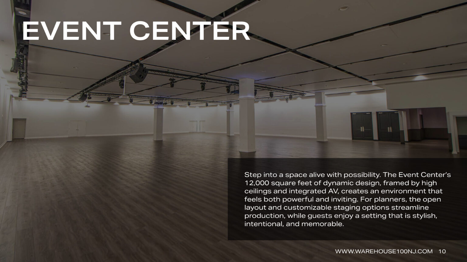 Venue Overview Warehouse 100 Page 10