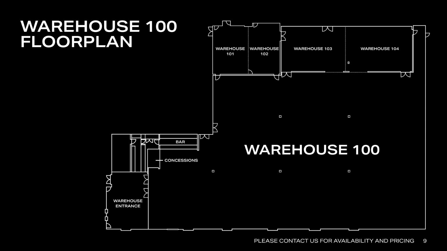 Venue Overview Warehouse 100 Page 9